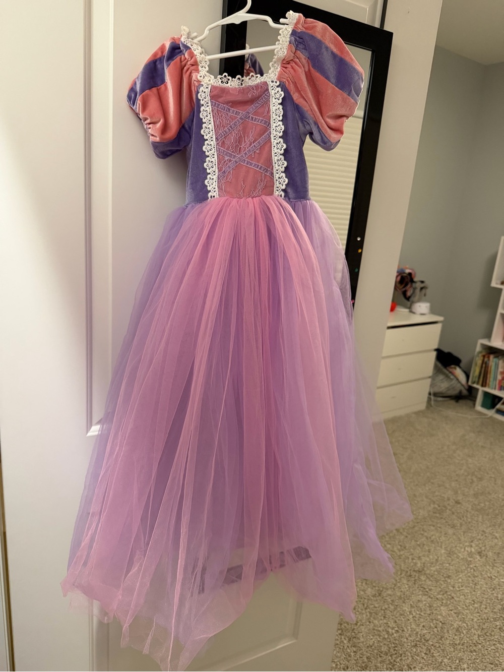 Rapunzel Pink and Purple Princess Tulle Costume Dress
